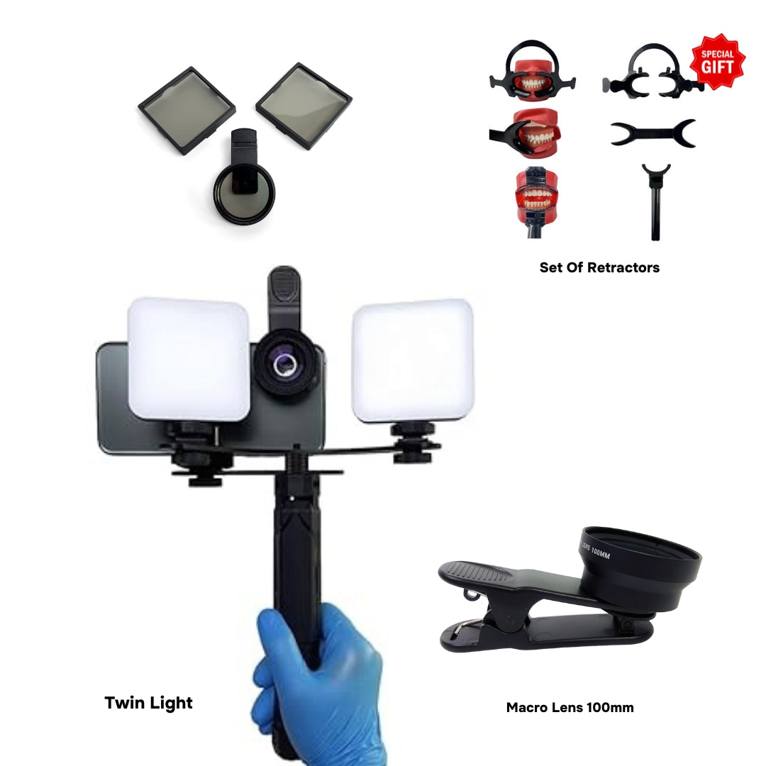 NEW! Dentiphoto Mobile Twin Light for Dental Photography