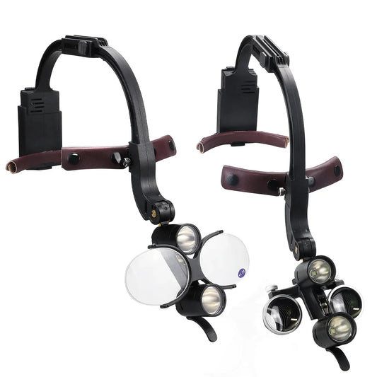 Dental Loupes with Dual LED Headlight (2.5X / 3.5X / 6.0X)